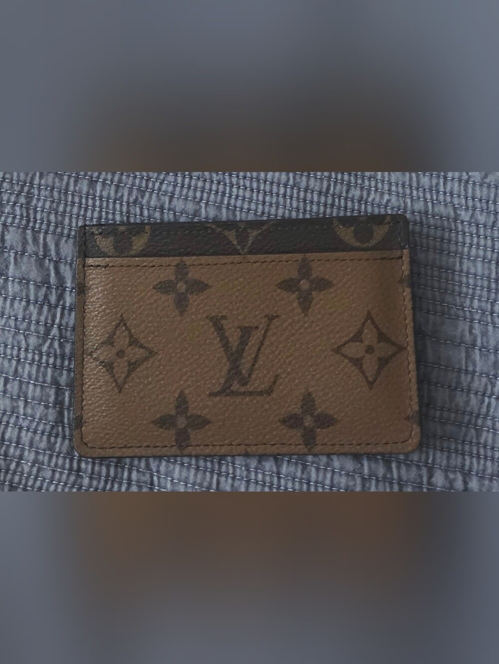Louis Vuitton Brown Monogram Card Holder with Dust Bag and Box